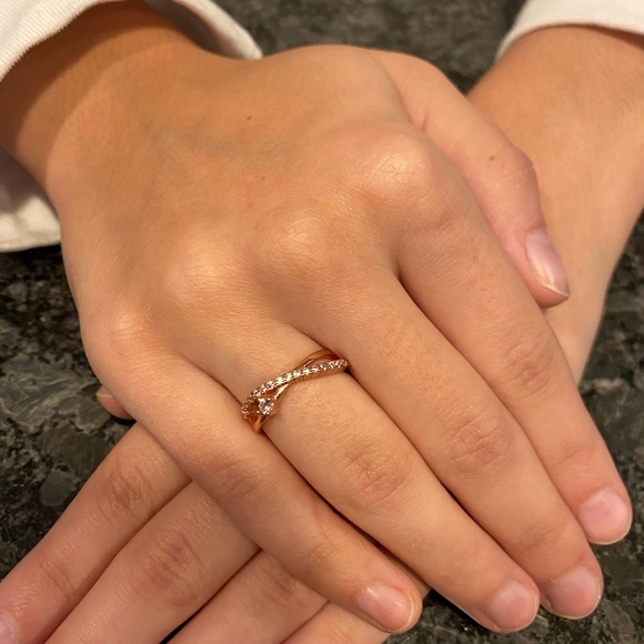 Sale $12 Firm! Rose Gold Plated over Sterling Cz Ring - Picture 14 of 17